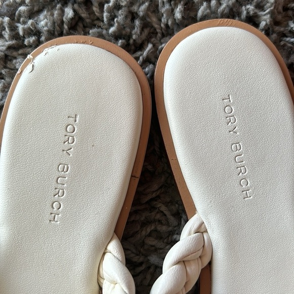 Tory Burch Women's Braided Benton Thong Flats Sandals Size 7 - Picture 6 of 15